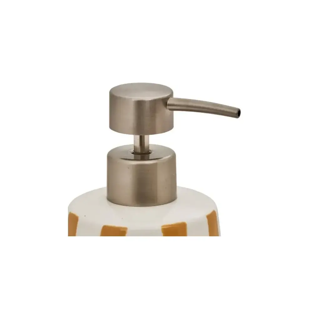 Dispenser Sapone Strio Giallo 9X17 cm Ceramica, Distributore Bagno…