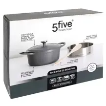 Vaporiera D24Cm Alluminio Pressato grigio 5FIVE - 5FIVE