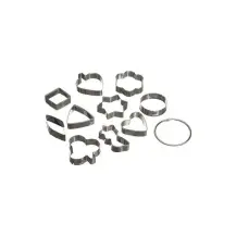 5FIVE Set di 10 tagliabiscotti in acciaio - resistente e durevole