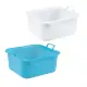 Bacinella Quadrata Plastica 15L Plastime Blu o Bianca