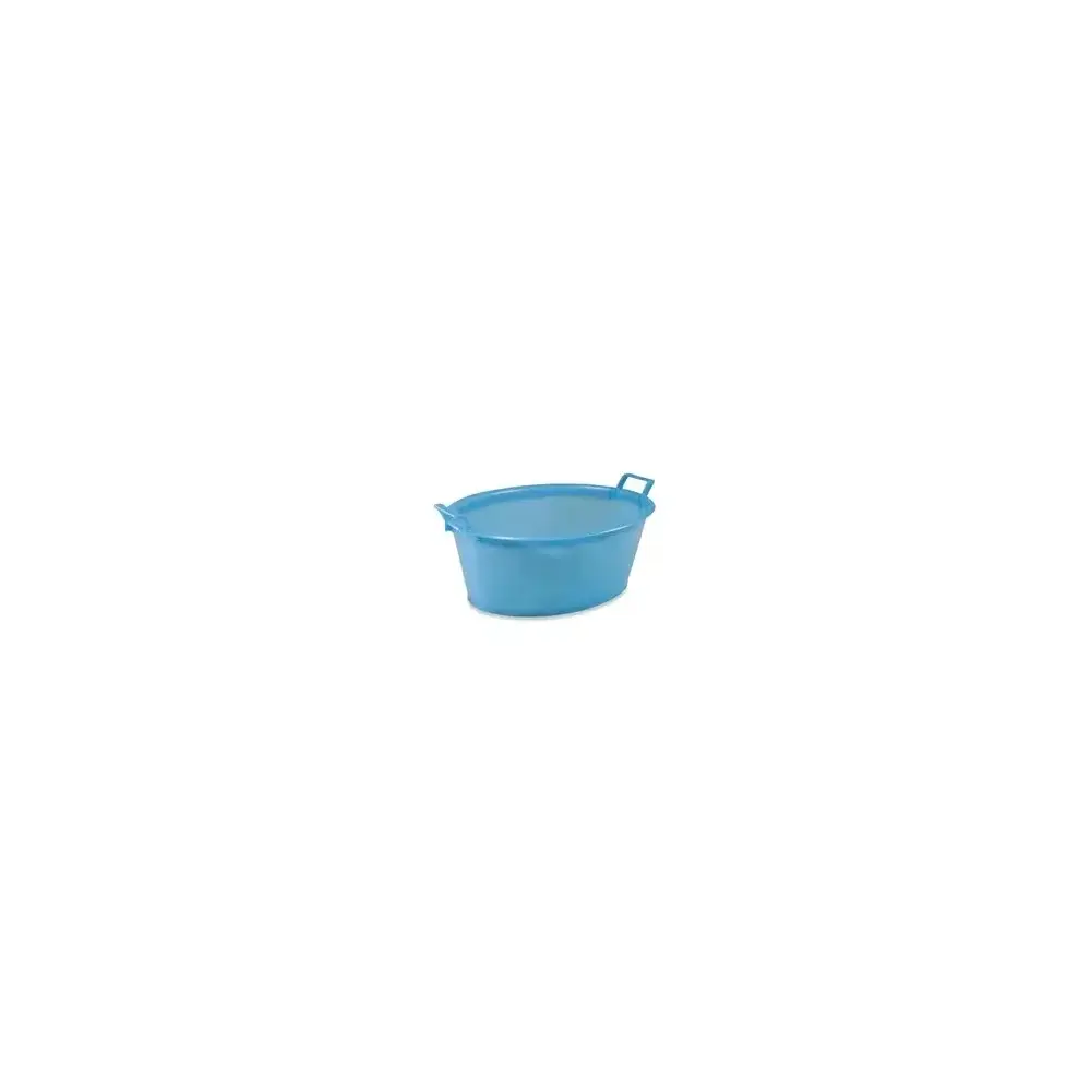 Bacinella Ovale Plastica 60x46x22 cm Plastime Bianca/Blu