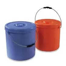 Pattumiera Tevere 20 L PLASTIME – plastica con coperchio zincato