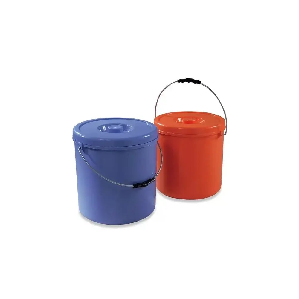 Pattumiera Tevere 20 L PLASTIME – plastica con coperchio zincato