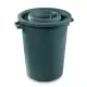 PLASTIME Bidone in plastica 50 Lt nero – Polietilene robusto