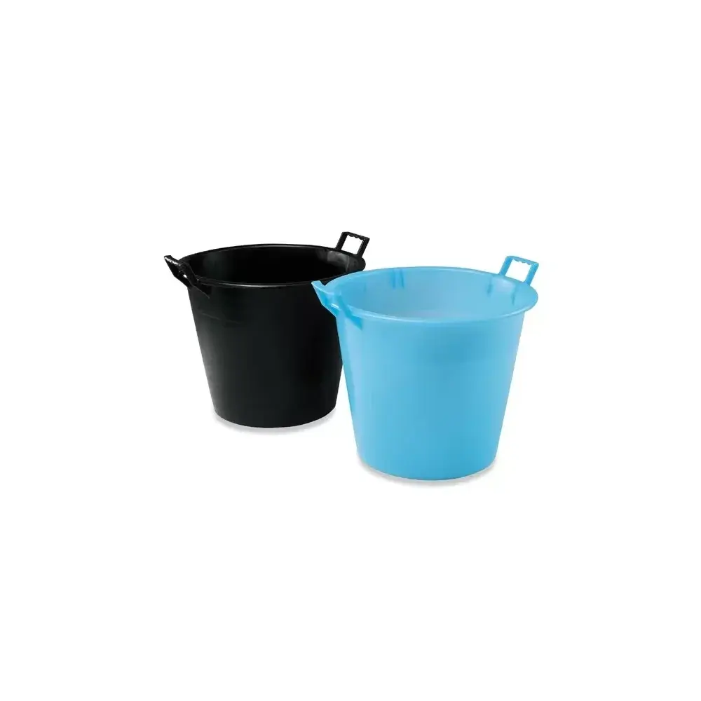 Mastelletto Rotondo PLASTIME 75 L nero – 2 manici in polietilene