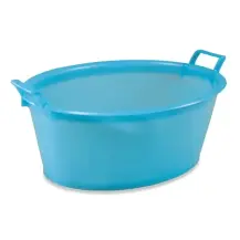 Bacinella ovale PLASTIME 18 L – plastica con manico in polietilene