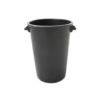 Bidone Plastime 75 L nero in polietilene con coperchio