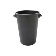 Bidone Plastime 75 L nero in polietilene con coperchio