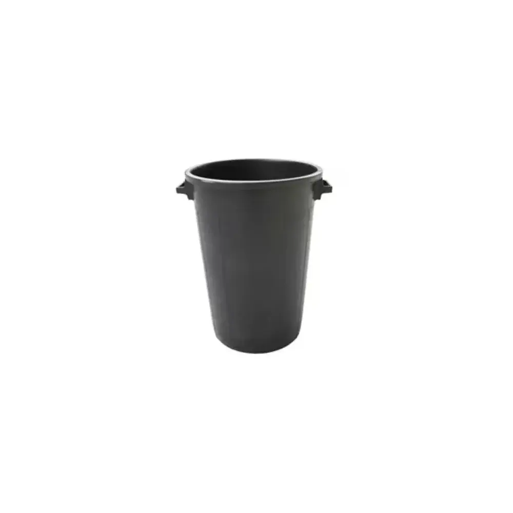 Bidone Plastime 75 L nero in polietilene con coperchio