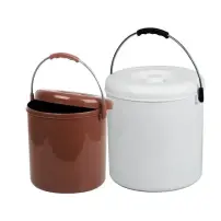 PLASTIME Pattumiera Tevere 10 Lt in plastica con manico zincato