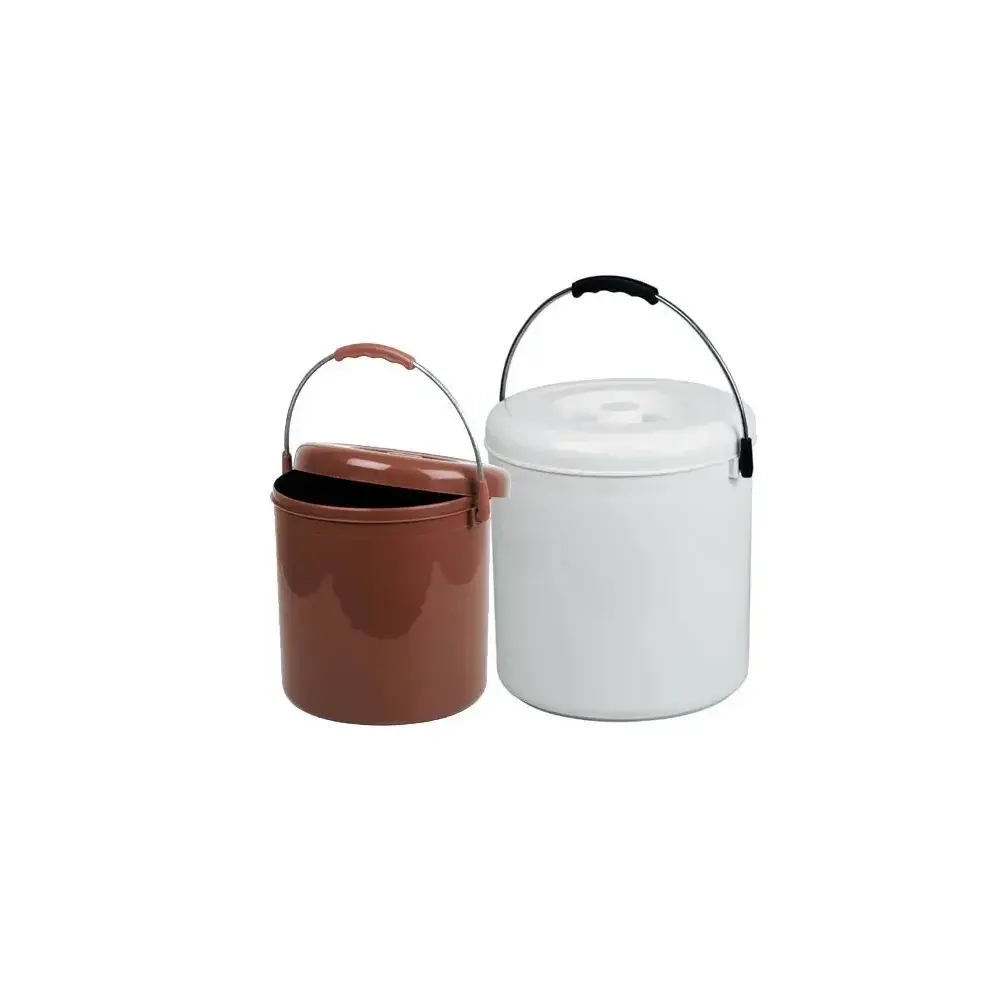 PLASTIME Pattumiera Tevere 10 Lt in plastica con manico zincato