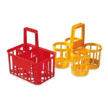 Cestello Portabottiglie PLASTIME 32x30x32 cm, manico lungo