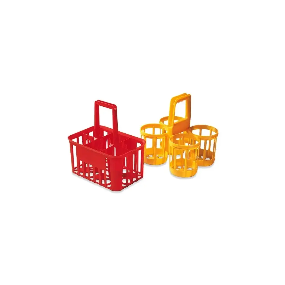 Cestello Portabottiglie PLASTIME 32x30x32 cm, manico lungo