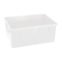 PLASTIME Cassetta rettangolare 220 L plastica riciclata bianca