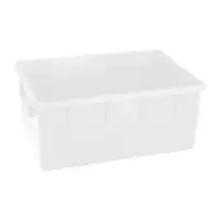 PLASTIME Cassetta rettangolare 220 L plastica riciclata bianca