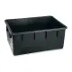 PLASTIME Cassetta Rettangolare in Plastica Nero 220 L