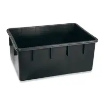 PLASTIME Cassetta Rettangolare in Plastica Nero 220 L
