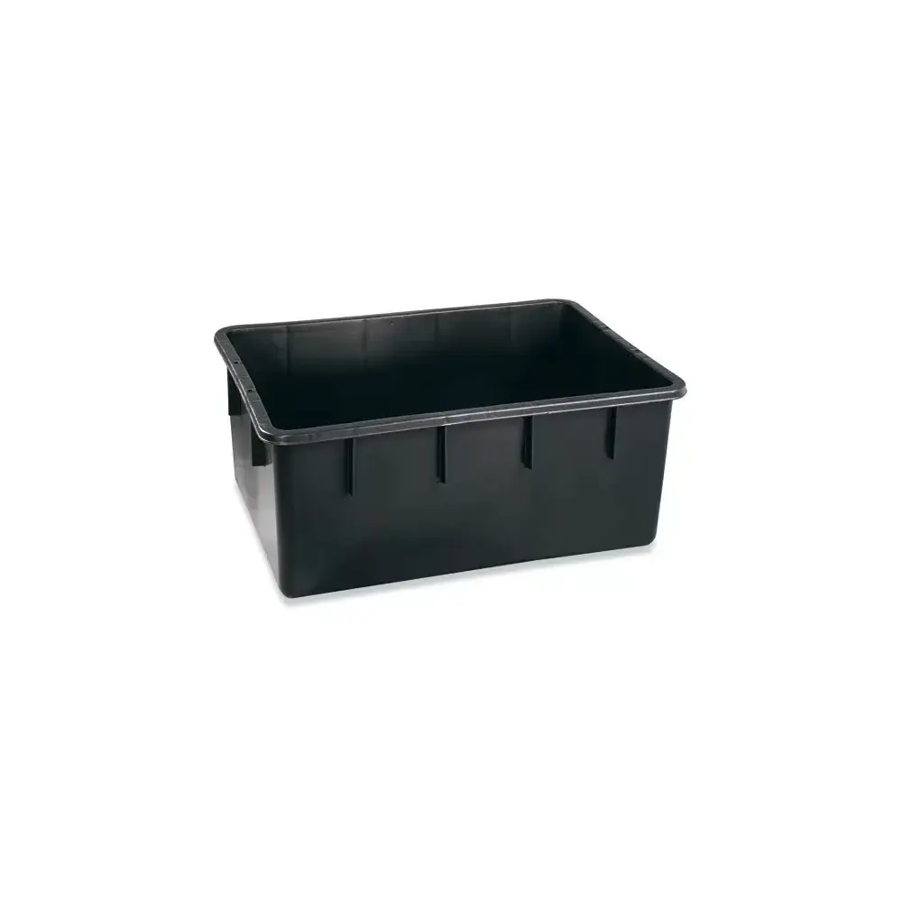 PLASTIME Cassetta Rettangolare in Plastica Nero 220 L