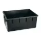 PLASTIME Cassetta Rettangolare in Plastica Nero 220 L