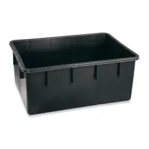 PLASTIME Cassetta Rettangolare in Plastica Nero 220 L