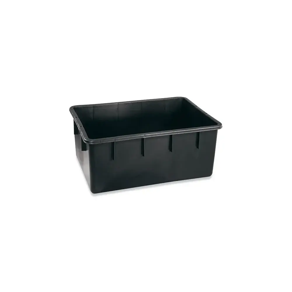 PLASTIME Cassetta Rettangolare in Plastica Nero 220 L