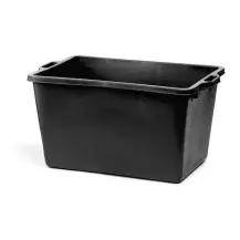PLASTIME Cesta Rettangolare Nera 65L – Plastica resistente