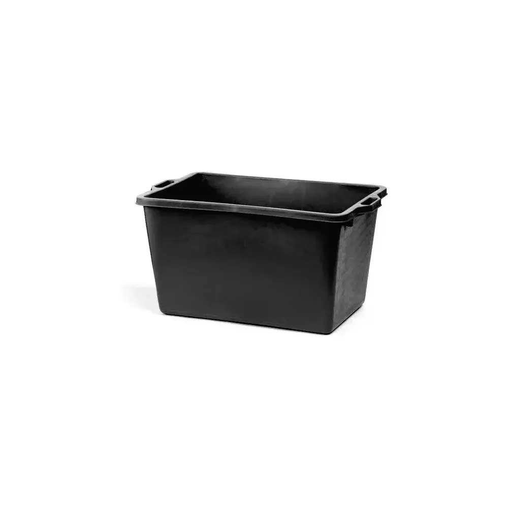 PLASTIME Cesta Rettangolare Nera 65L – Plastica resistente