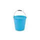 PLASTIME Secchio Adda 6 L in Plastica con Manico Zincato – Bianco/Blu