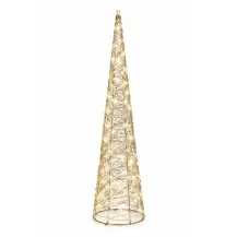 MERCURY Albero di Natale Cono 200 Luci LED Oro
