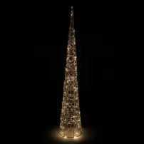 Albero Natale Cono MERCURY 210 cm Oro 600 Luci LED