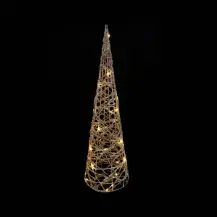 Albero Natale Cono MERCURY Oro 40 cm con 20 LED
