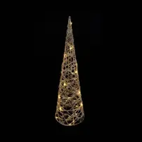 Albero Natale Cono MERCURY Oro 40 cm con 20 LED