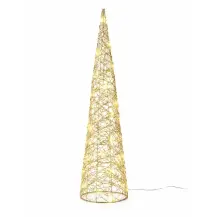 MERCURY Albero di Natale a Cono Oro 60cm con 30 LED