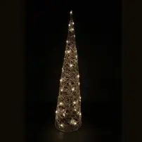 Albero di Natale a cono MERCURY 80 cm oro – 40 LED a batteria