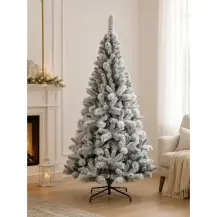 Courmayeur Albero di Natale Innevato 210 cm con rami in PVC