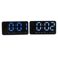 Mercury Orologio Sveglia 30197 Multifunzione con Luci LED 21x11 cm