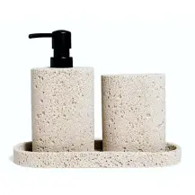 MERCURY Set 30743 Accessori Bagno con Vassoio Resina/Plastica