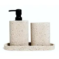 MERCURY Set 30743 Accessori Bagno con Vassoio Resina/Plastica