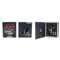 Mercury Set Sommelier 4 Pezzi – Cofanetto Libro Acciaio e Carta