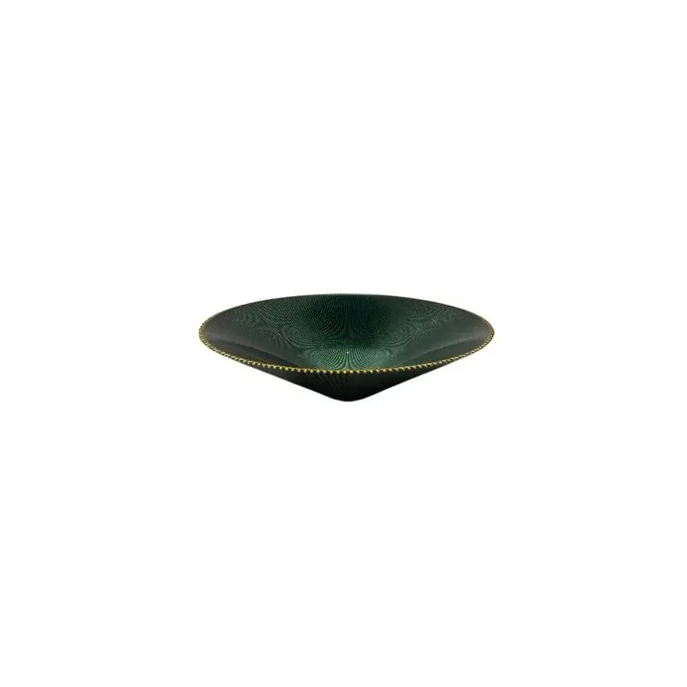 Centrotavola Verde E Oro in Vetro 35 cm - Elegante decorazione