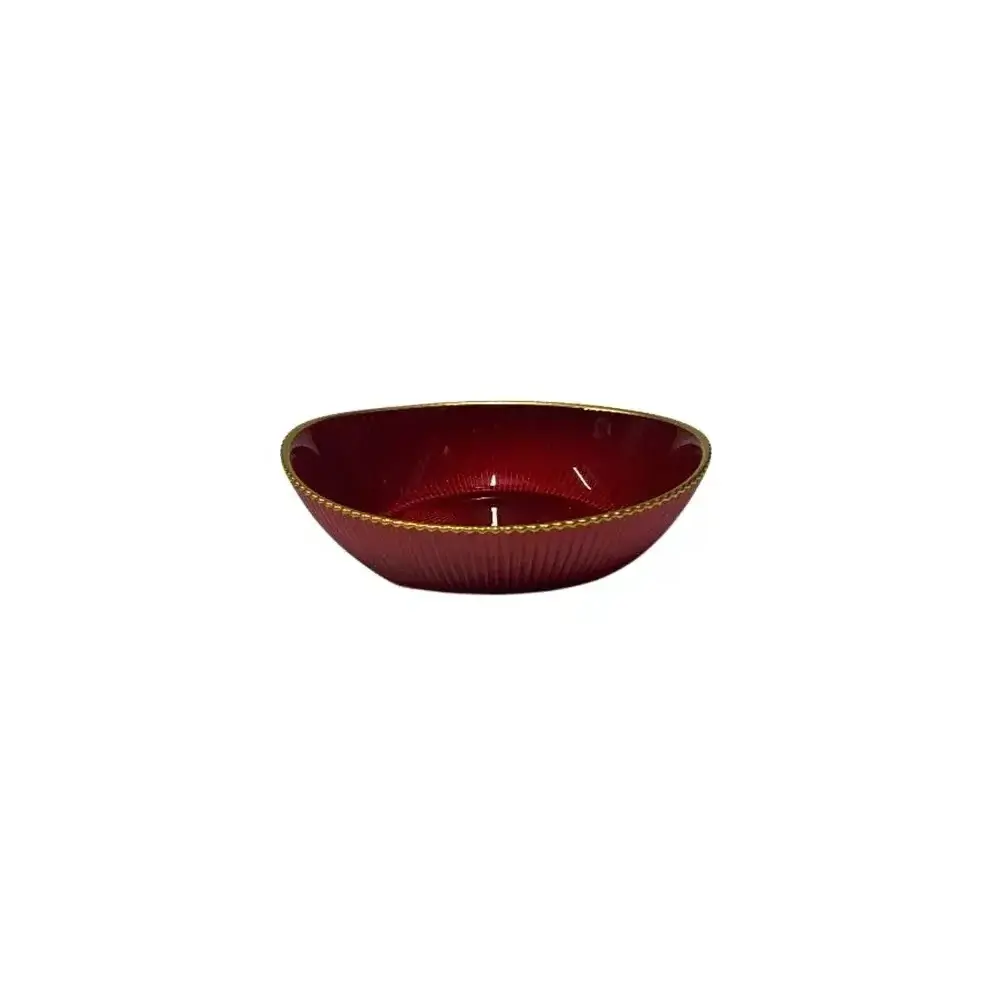Ciotola Ovale Rosso Oro 17 cm in Vetro – MERCURY