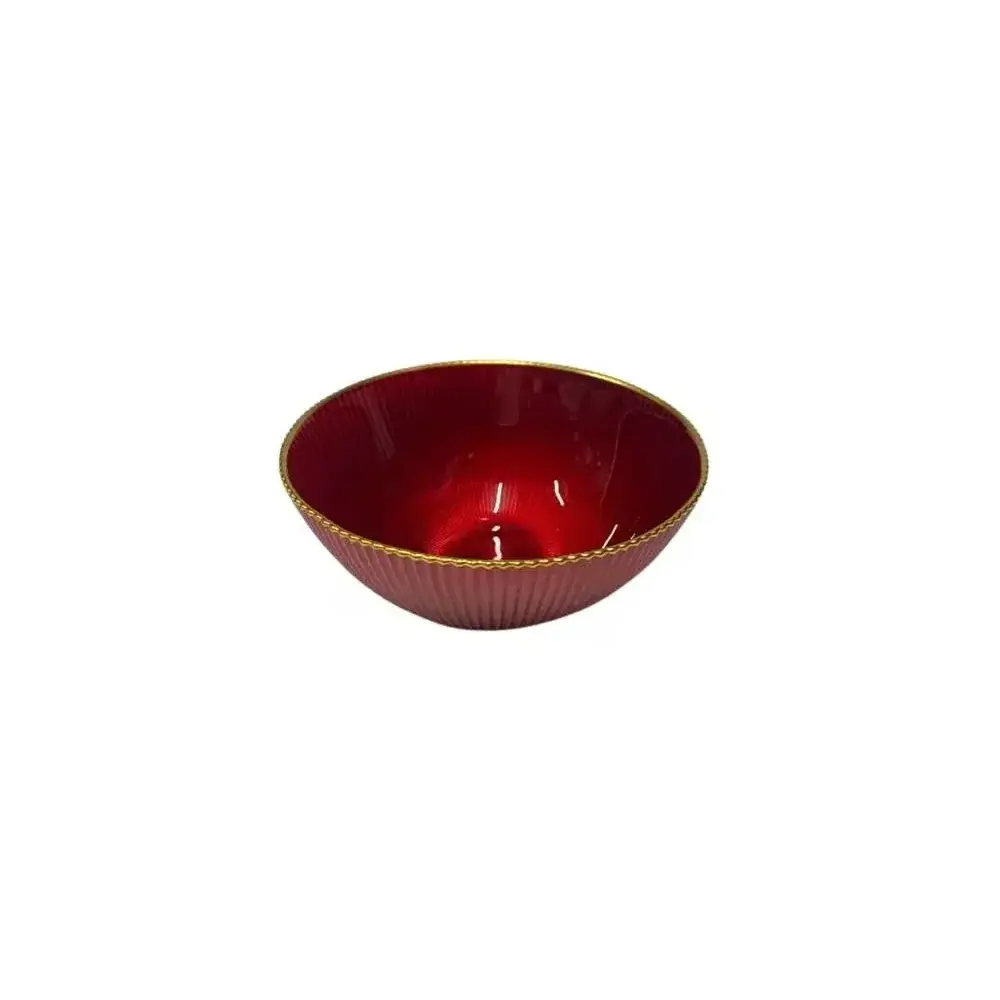 MERCURY Ciotola Rosso e Oro In Vetro – 21 cm